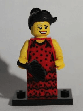 LEGO Flamenco Dancer, Series 6 (Complete Set with Stand and Accessories) (col06-6) set, 2012