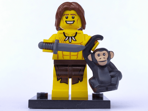 LEGO Jungle Boy, Series 7 (Complete Set with Stand and Accessories) (col07-10) set, 2012