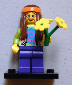 LEGO Hippie, Series 7 (Complete Set with Stand and Accessories) (col07-11) set, 2012