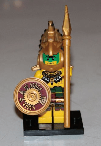 LEGO Aztec Warrior, Series 7 (Complete Set with Stand and Accessories) (col07-2) set, 2012