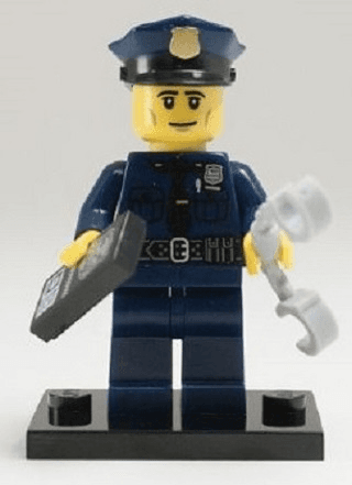 LEGO Policeman, Series 9 (Complete Set with Stand and Accessories) (col09-6) set, 2013