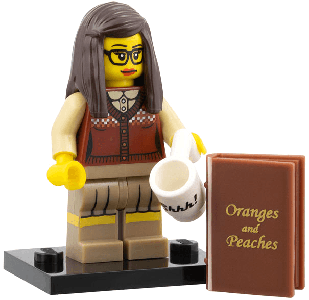 LEGO Librarian, Series 10 (Complete Set with Stand and Accessories) (col10-1) set, 2013