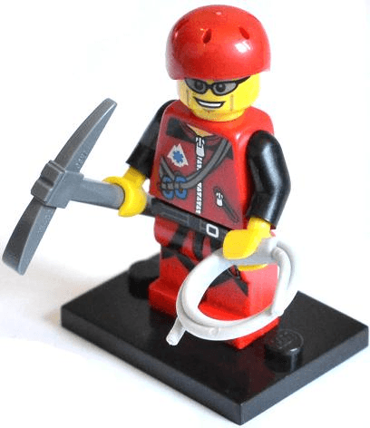 LEGO Mountain Climber, Series 11 (Complete Set with Stand and Accessories) (col11-9) set, 2013