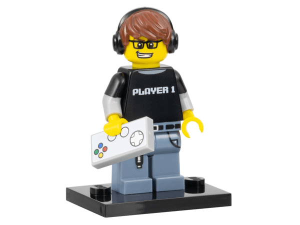 LEGO Video Game Guy, Series 12 (Complete Set with Stand and Accessories) (col12-4) set, 2014