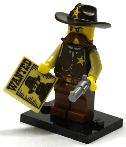 LEGO Sheriff, Series 13 (Complete Set with Stand and Accessories) (col13-2) set, 2015