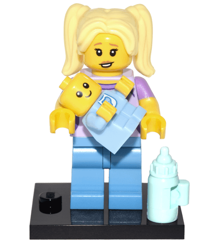 LEGO Babysitter, Series 16 (Complete Set with Stand and Accessories) (col16-16) set, 2016