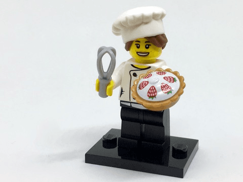 LEGO Gourmet Chef, Series 17 (Complete Set with Stand and Accessories) (col17-3) set, 2017