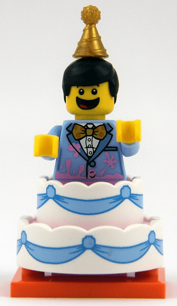 LEGO Cake Guy, Series 18 (Complete Set with Stand and Accessories) (col18-10) set, 2018