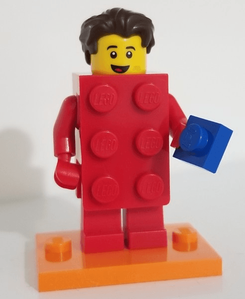 LEGO Brick Suit Guy, Series 18 (Complete Set with Stand and Accessories) (col18-2) set, 2018