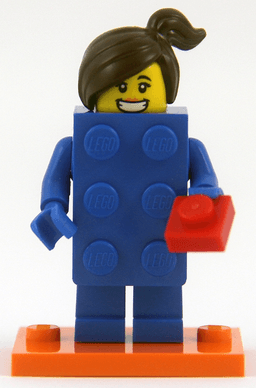 Brick Suit Girl, Series 18 (Complete Set with Stand and Accessories)