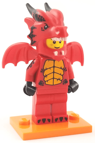 LEGO Dragon Suit Guy, Series 18 (Complete Set with Stand and Accessories) (col18-7) set, 2018