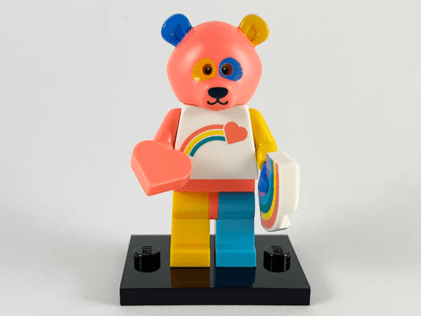 LEGO Bear Costume Guy, Series 19 (Complete Set with Stand and Accessories) (col19-15) set, 2019