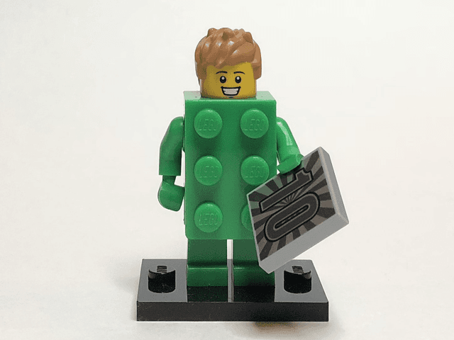 LEGO Brick Costume Guy, Series 20 (Complete Set with Stand and Accessories) (col20-13) set, 2020