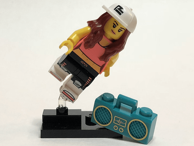 LEGO Breakdancer, Series 20 (Complete Set with Stand and Accessories) (col20-2) set, 2020