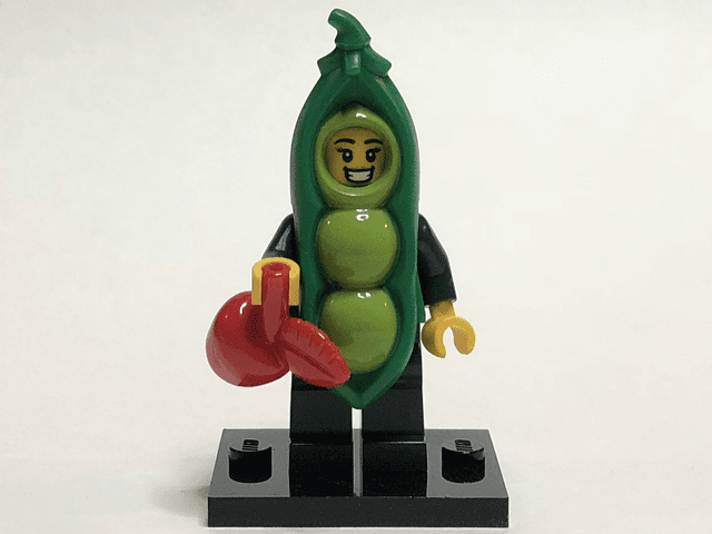 LEGO Peapod Costume Girl, Series 20 (Complete Set with Stand and Accessories) (col20-3) set, 2020