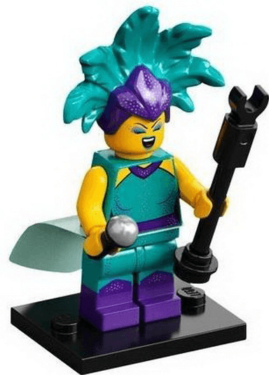 LEGO Cabaret Singer, Series 21 (Complete Set with Stand and Accessories) (col21-12) set, 2021