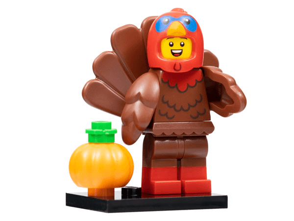 LEGO Turkey Costume, Series 23 (Complete Set with Stand and Accessories) (col23-9) set, 2022