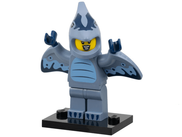 LEGO Pterodactyl Costume Fan Series 27 (Complete Set with Stand and Accessories) (col27-6) LEGO Minifigure