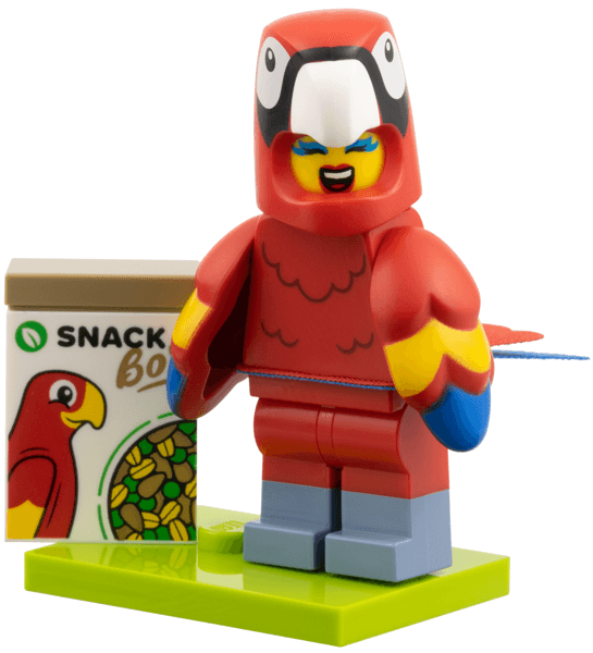 LEGO Parrot Costume Fan, Series 28 (Complete Set with Stand and Accessories) (col28-12) set, 2026