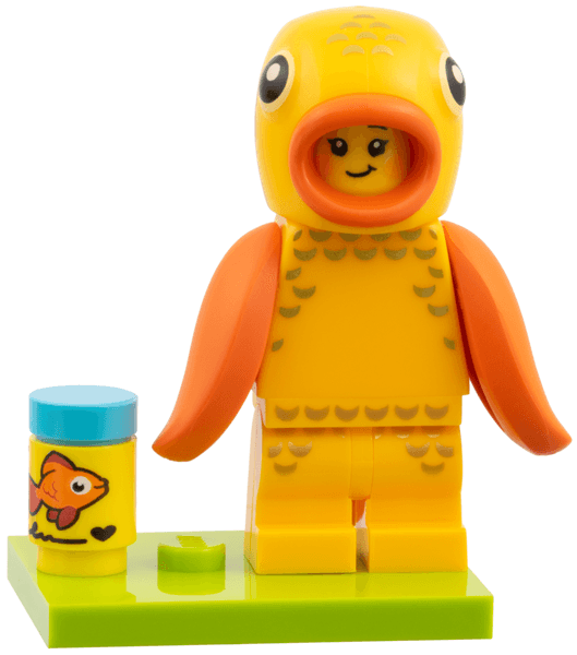 LEGO Goldfish Costume Fan, Series 28 (Complete Set with Stand and Accessories) (col28-3) set, 2026