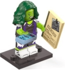 LEGO She-Hulk, Marvel Studios, Series 2 (Complete Set with Stand and Accessories) (colmar2-5) set, 2023