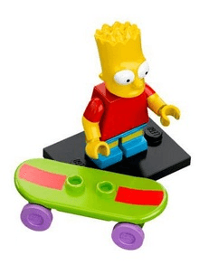 LEGO Bart Simpson, The Simpsons, Series 1 (Complete Set with Stand and Accessories) (colsim-2) set, 2014