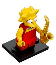 LEGO Lisa Simpson, The Simpsons, Series 1 (Complete Set with Stand and Accessories) (colsim-4) set, 2014