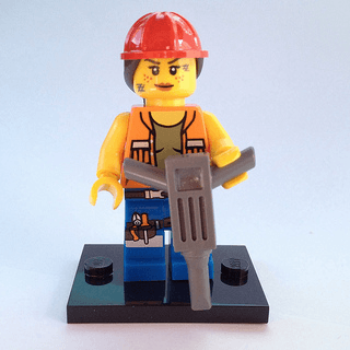 LEGO Gail the Construction Worker, The LEGO Movie (Complete Set with Stand and Accessories) (coltlm-9) set, 2014