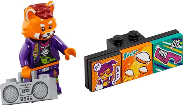 LEGO Red Panda Dancer, Vidiyo Bandmates, Series 1 (Complete Set with Stand and Accessories) (vidbm01-7) set, 2021
