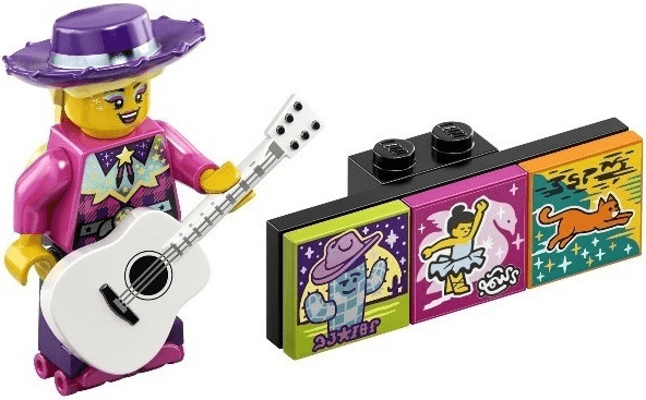 LEGO Discowgirl Guitarist, Vidiyo Bandmates, Series 2 (Complete Set with Stand and Accessories) (vidbm02-5) set, 2021