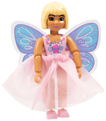 Belville Female, Child Girl (Cherrie Blossom) - Pink Top with Flowers Pattern, Very Light Orange Hair, Pink Shoes, Skirt with Wings
