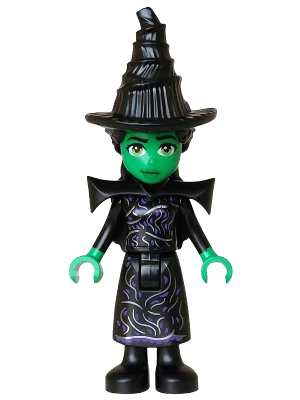 Elphaba - Mini Doll, Black Dress, Hat, Shoulder Pads