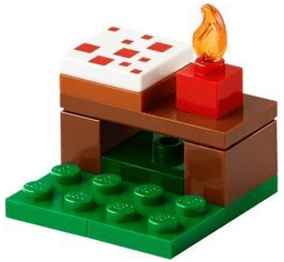 Advent Calendar 2025, Minecraft (Day 23) - Table with Candle and Cake