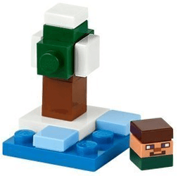 Advent Calendar 2025, Minecraft (Day 5) - Micro Snowy Taiga Biome with Steve