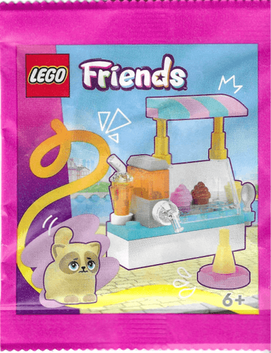 Cute Cat with Ice Cream Stand paper bag