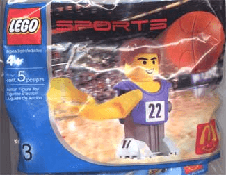 McDonald's Sports Set Number 3 - Blue Basketball Player #22 polybag