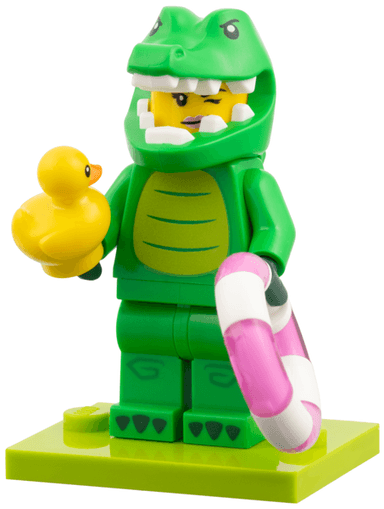 Crocodile Costume Fan, Series 28 (Complete Set with Stand and Accessories)
